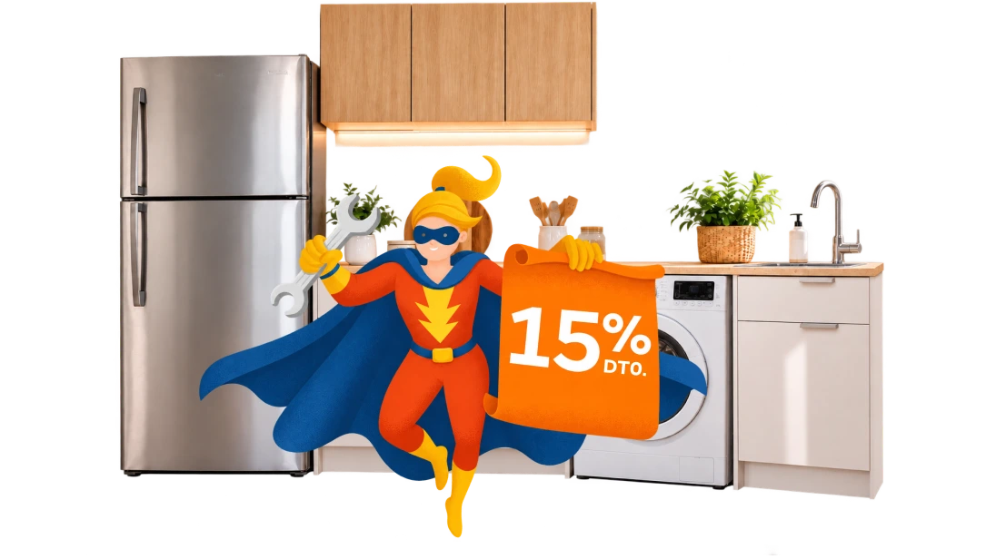 Servicios de mantenimiento y reparación eléctrica en la cocina con un 15% de descuento.   